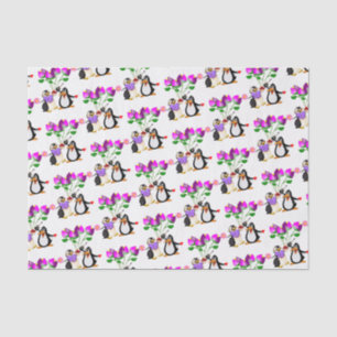 Valentine's Day Tissue Paper Penguin Hearts