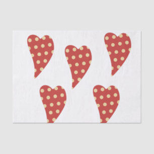 Valentine's Day Tissue Paper Red Hearts