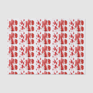 Valentine's Day Tissue Paper Red Hearts