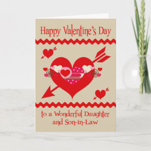 Valentine's Day To Daughter And Son-in-Law Holiday Card