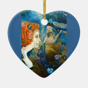 Valentine's Day Token Ceramic Ornament