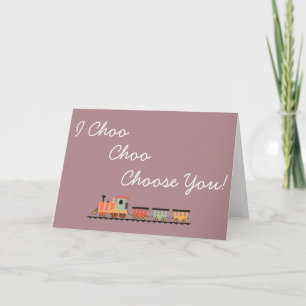 Valentines Day Train Card