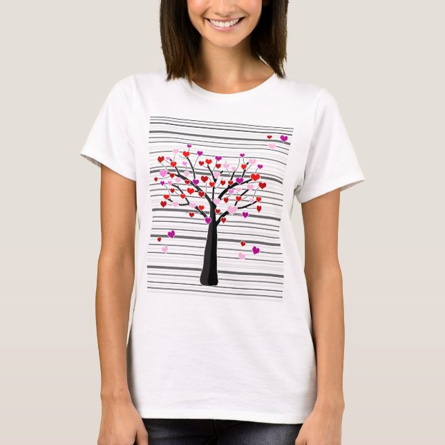 Valentine's day tree T-Shirt (Front)