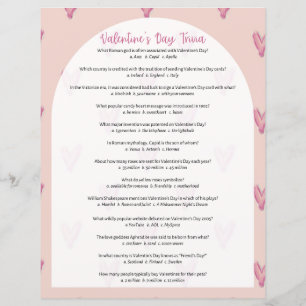 Valentine's Day Trivia Game With Answers