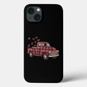 Valentine's Day Truck Funny Buffalo Plaid Leopard iPhone 13 Case