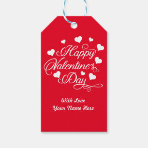 Valentines Day Typography Gift Tags
