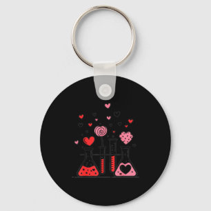 Valentines Day Vibes Science Teacher 100 Days Of S Keychain