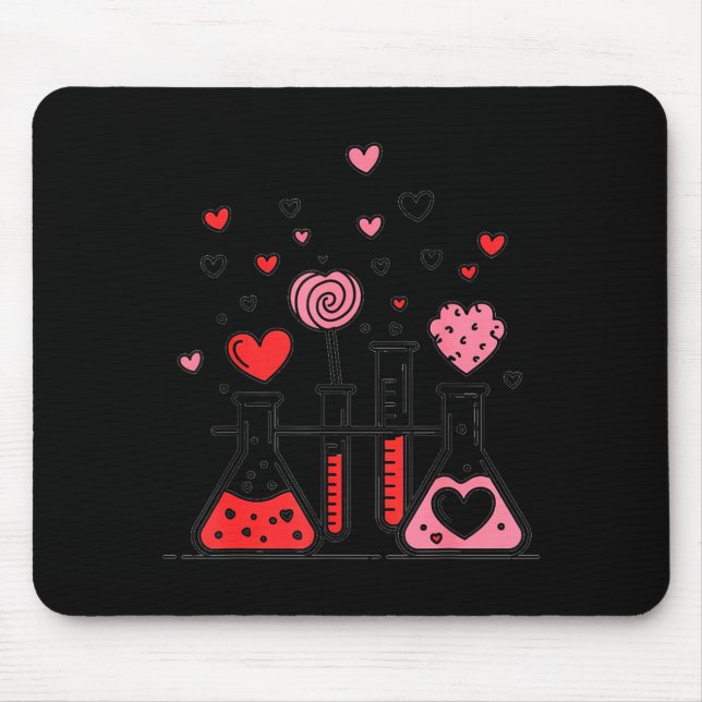 Valentines Day Vibes Science Teacher 100 Days Of S Mouse Pad (Front)