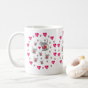 Valentine's Day Vintage Mice Mugs