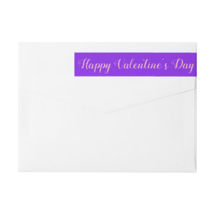 Valentine's Day violet minimalist Wrap Around Label