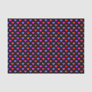 Valentine's Day Watercolor Hearts Pattern Tissue Paper