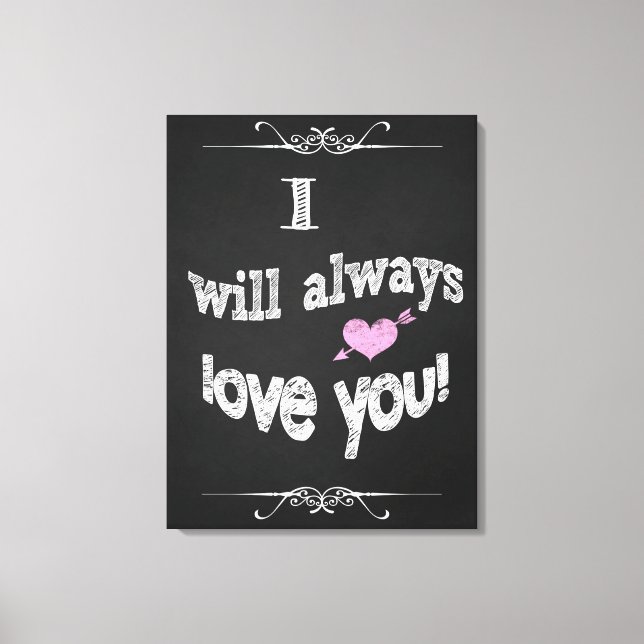 Valentine's Day, Wedding Canvas Chalkboard Art (Front)