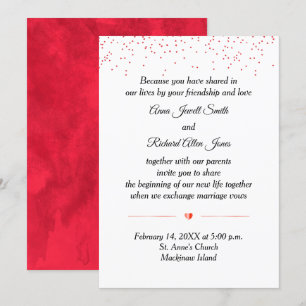 Valentines Day Wedding Invitation
