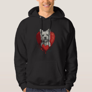 Valentine's Day West Highland White Terrier Hoodie
