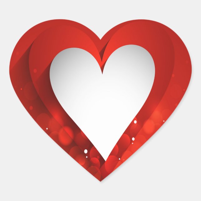 Valentine's Day White Heart - Customize Heart Sticker (Front)