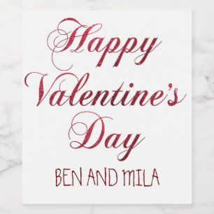 VALENTINE'S DAY WINE LABEL