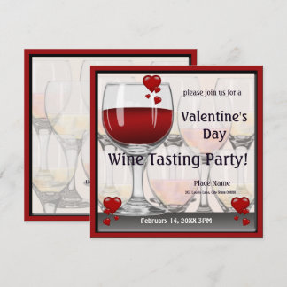 Valentine's Day Wine Tasting Party Invitation