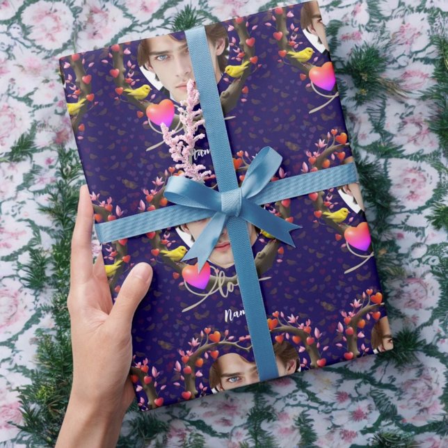 Valentine's Day with Canary bird Wrapping Paper (Creator Uploaded)