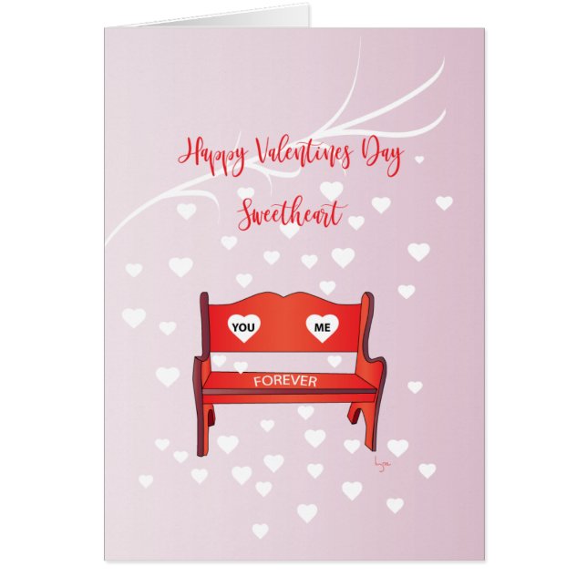 Valentines Day with Message, Love Hearts (Front)