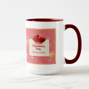 Valentine's Day With Red Hearts I Romantic Love Mug