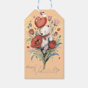 Valentine's Day with Rich Teddy Bear Gift Tags