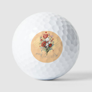 Valentine's Day with Rich Teddy Bear Golf Balls