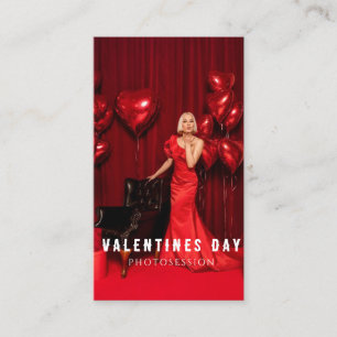 Valentine's Day Woman Girl Photosession  Business  Business Card