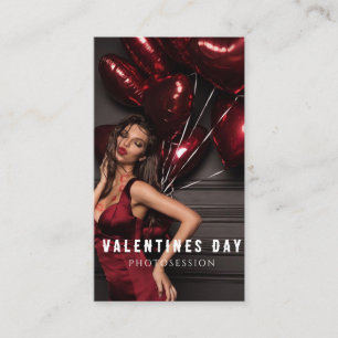 Valentine's Day Woman Girl Photosession Business C Business Card