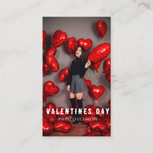 Valentine's Day Woman Girl Photosession Business Card