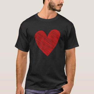 Valentine's Day Women Men Kids Red Love Heart Grap T-Shirt