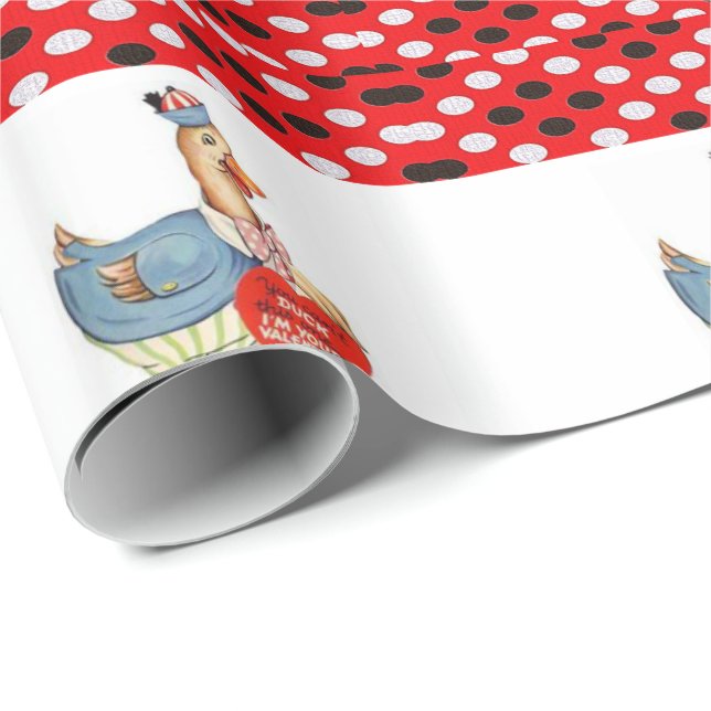 Valentine's Day Wrapping Paper Duck (Roll Corner)