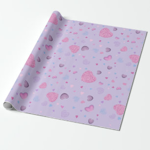 Valentine's day wrapping paper full of hearts