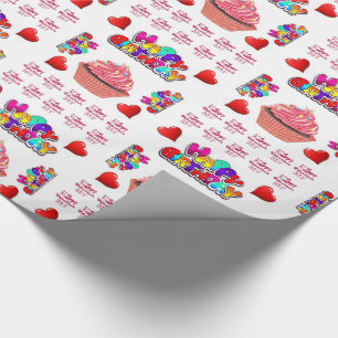 Valentine's Day Wrapping Paper Happy Birthday
