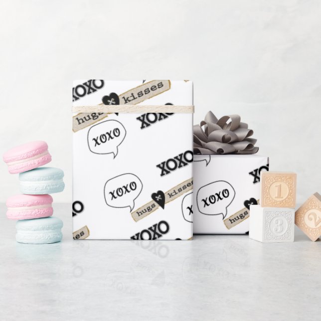 Valentine's Day Wrapping Paper Xoxo Hearts (Baby Shower)