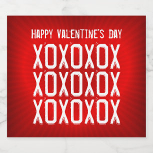 Valentine's Day XOXOXOX Beer Bottle Label
