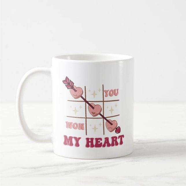 Valentine's Day You Won My Heart Coffee Mug (Left)