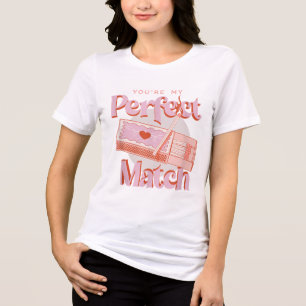 Valentines Day Youre My Perfect Match Spark Flame Tri-Blend Shirt