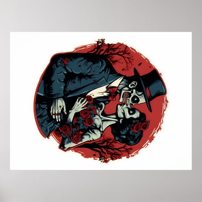 Valentines day zombies love poster (Front)