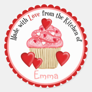 Valentines DayCoeur Cupcakes Stickers