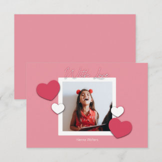 Valentines de classe Carte photo de cadre cardiaqu