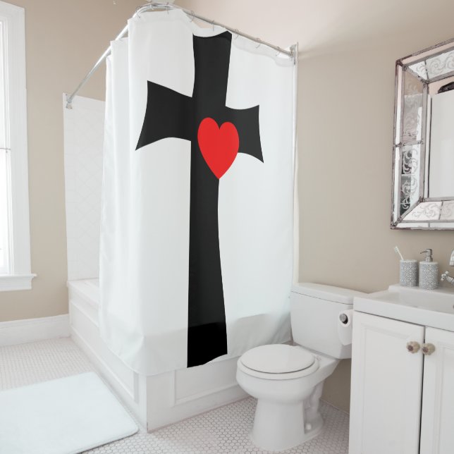 Valentines de rideau de douche (En situation)