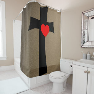 Valentines de rideau de douche