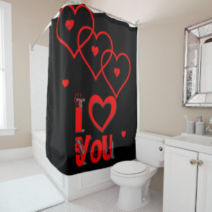 Valentines de rideau de douche