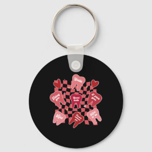 Valentines Dentist Dental Hygienist Tooth Candy Co Keychain