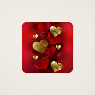 Valentines dorées et rouges