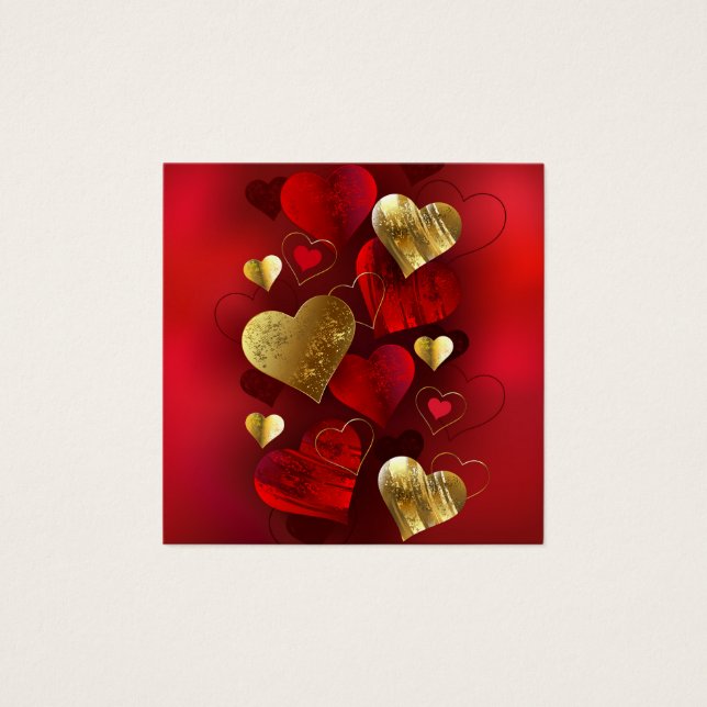 Valentines dorées et rouges (Devant)