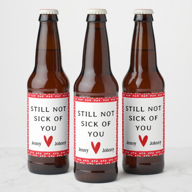 Valentines Étiquette de bière personnalisée, Citat (Bouteilles)
