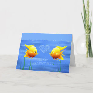 Valentine's Fishes Holiday Card