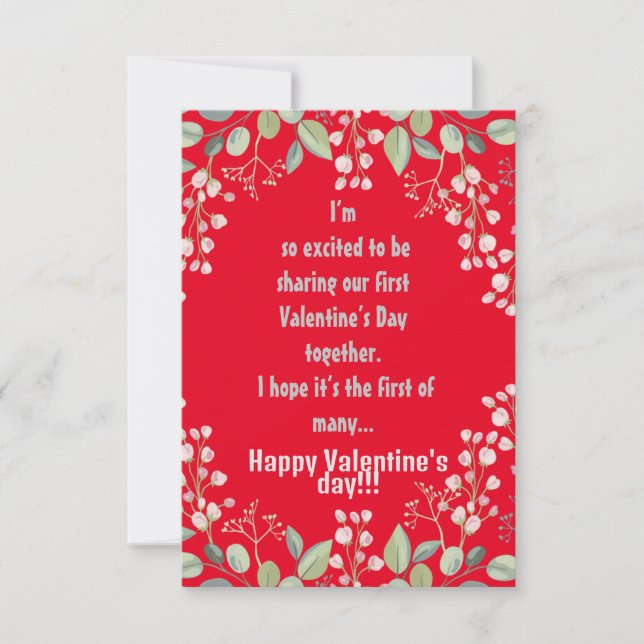 Valentine's Flat Note Card (Front)