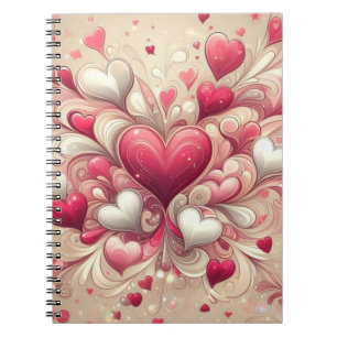Valentine's Floral heart Notebook